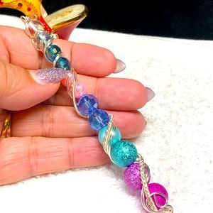 LAST CHANCE-will be deleted Unicorn horn long pendant/sun catcher or ornament